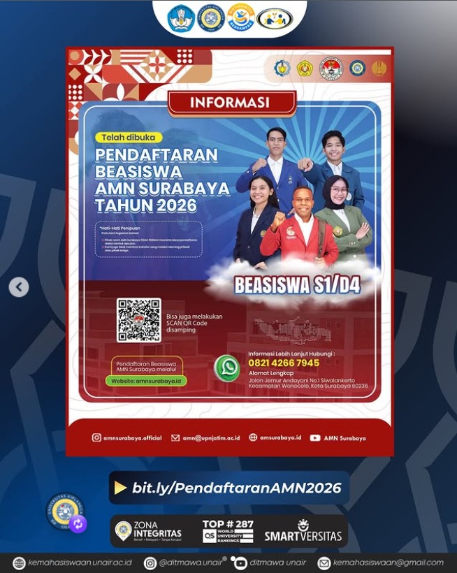 Pendaftaran Beasiswa AMN Surabaya