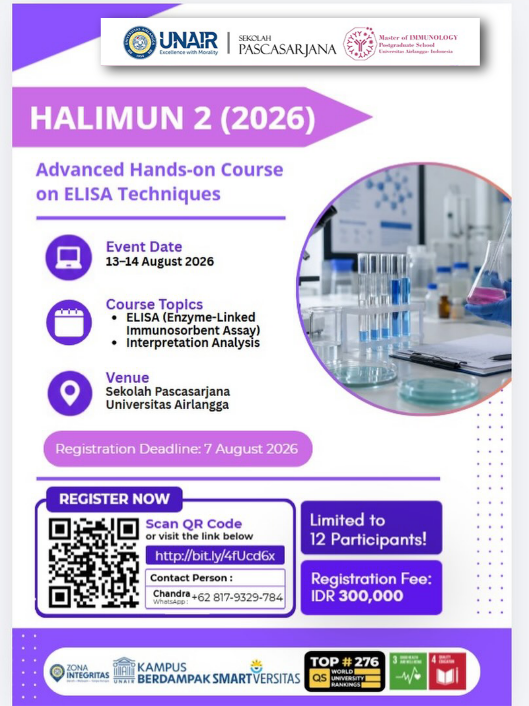 Advanced Hands-on Course on ELISA Techniques