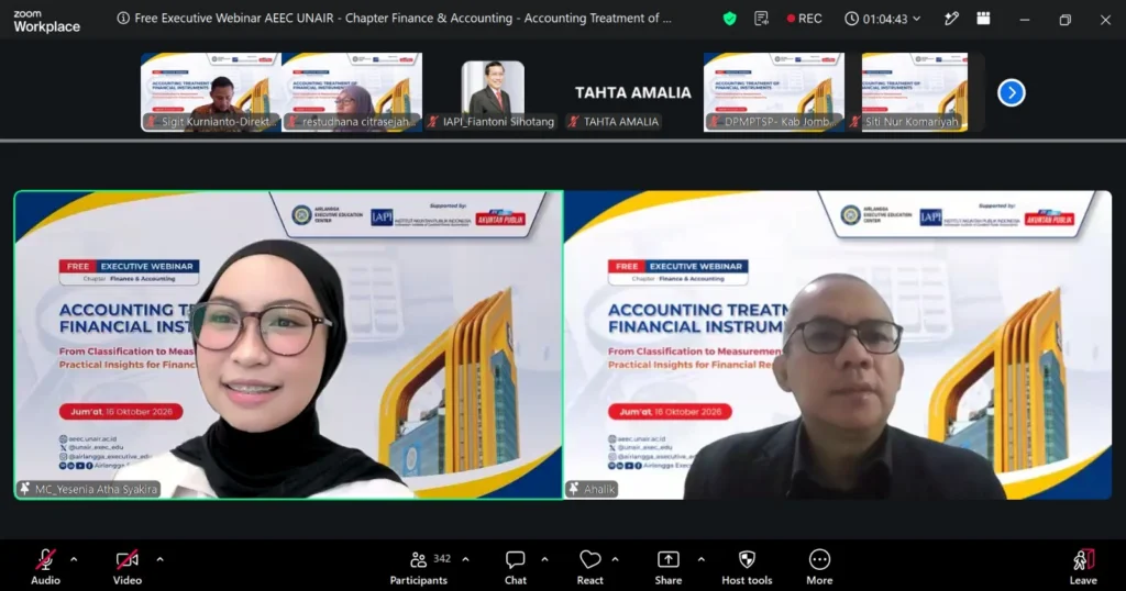 AEEC UNAIR Gelar Executive Webinar Bahas Penerapan PSAK 109