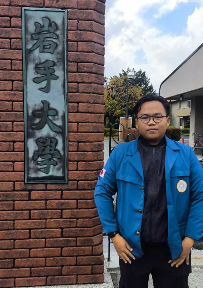 Valentino Hariyadi Mahasiswa Bahasa dan Sastra Jepang yang mengikuti program exchange ke Iwate University Jepang (Foto: Valentino Hariyadi)